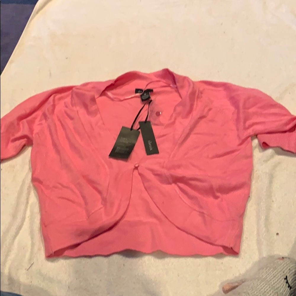 NWT Pink THESIS Half Shirt Attached with button Size Medium Z04
